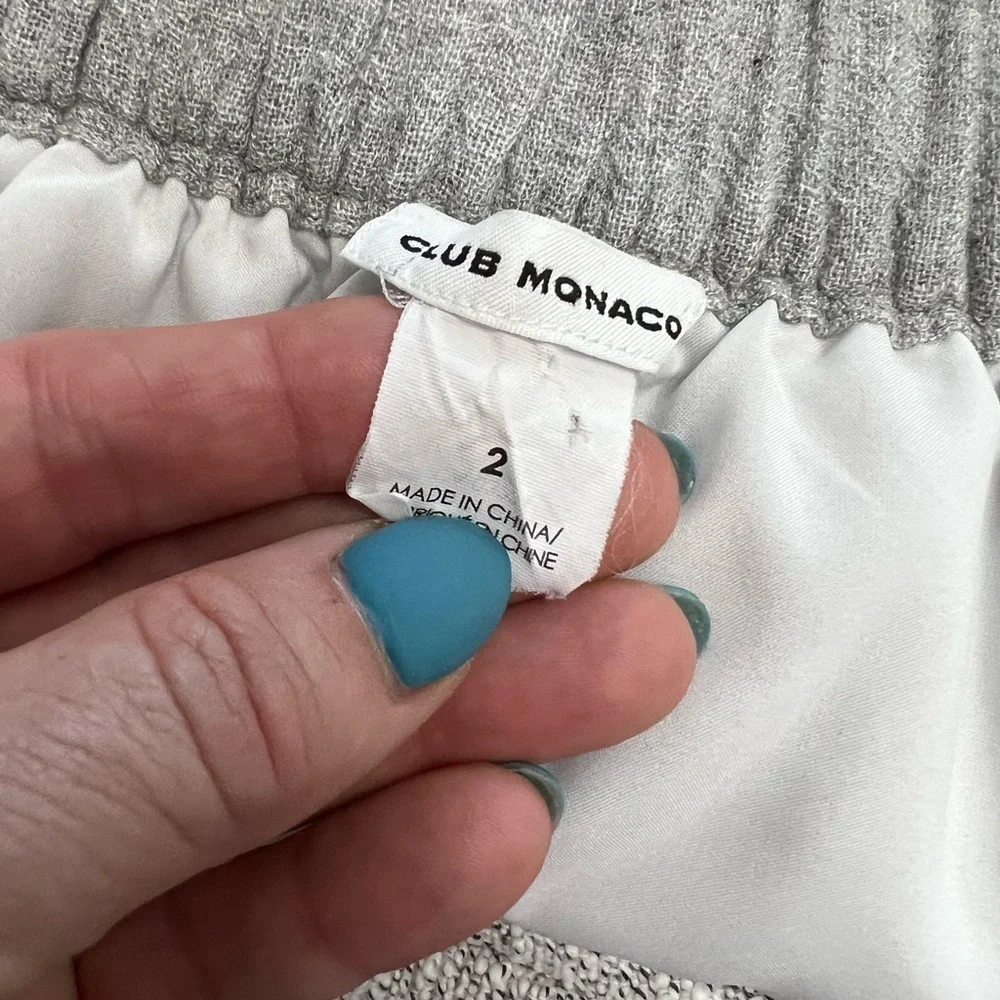 Club Monaco Jouiette Grey Button Front Sash Waist Skirt